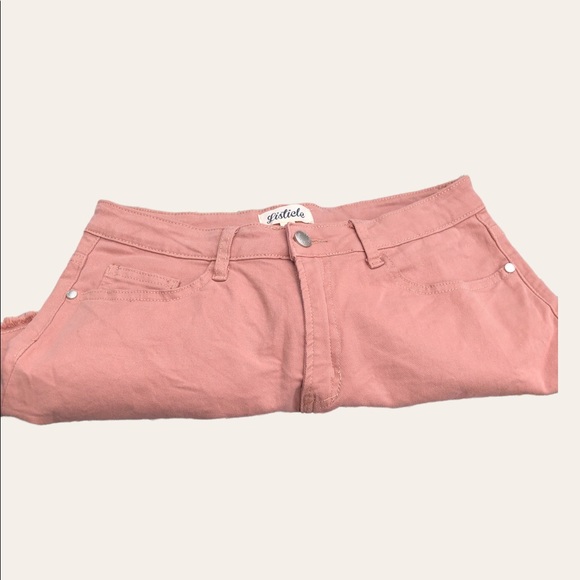 Listicle Women’s Shorts Medium Rose Raw Hem Stretch Summer Vacation Casual Beach - Picture 8 of 10